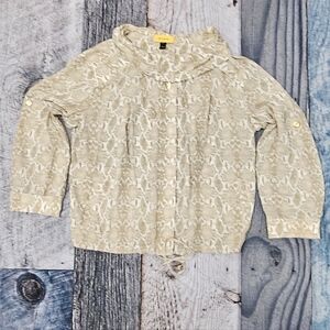 ST. John Full Zip Jacket Snake Print Roll Up Sleeves Women's Size XL Silk